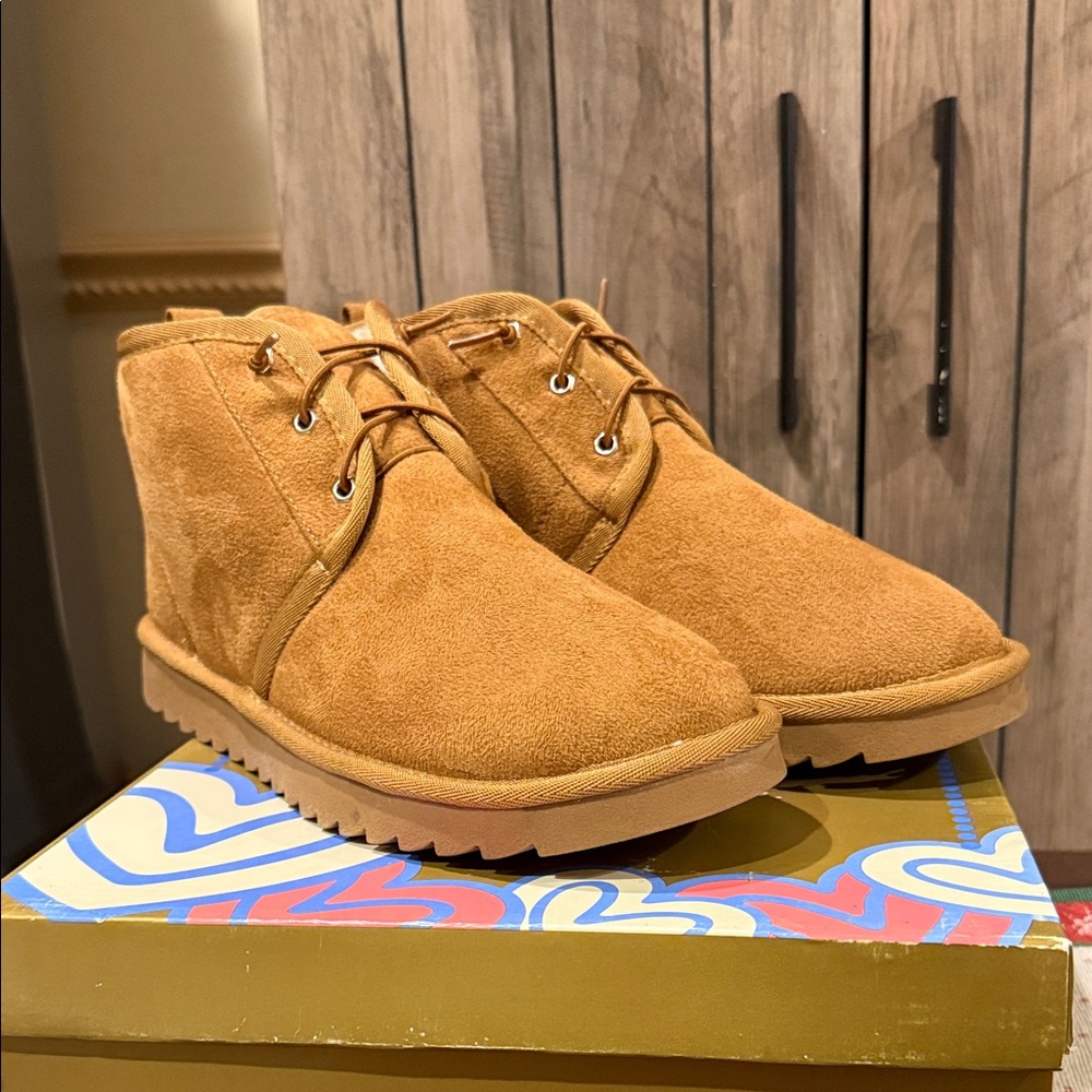 “NEW ATTITUDE “ ankle shoes fur lined new with box size 10